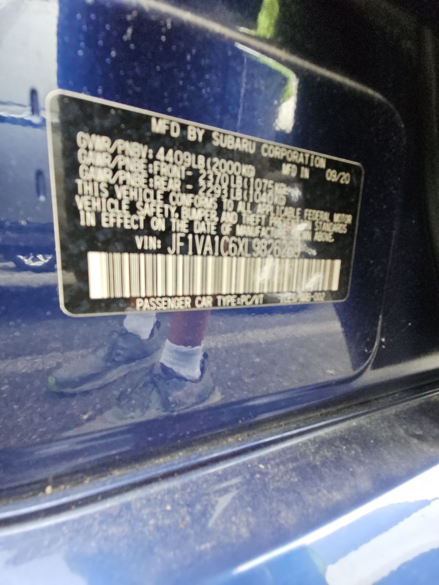 2020 Subaru WRX Premium AWD