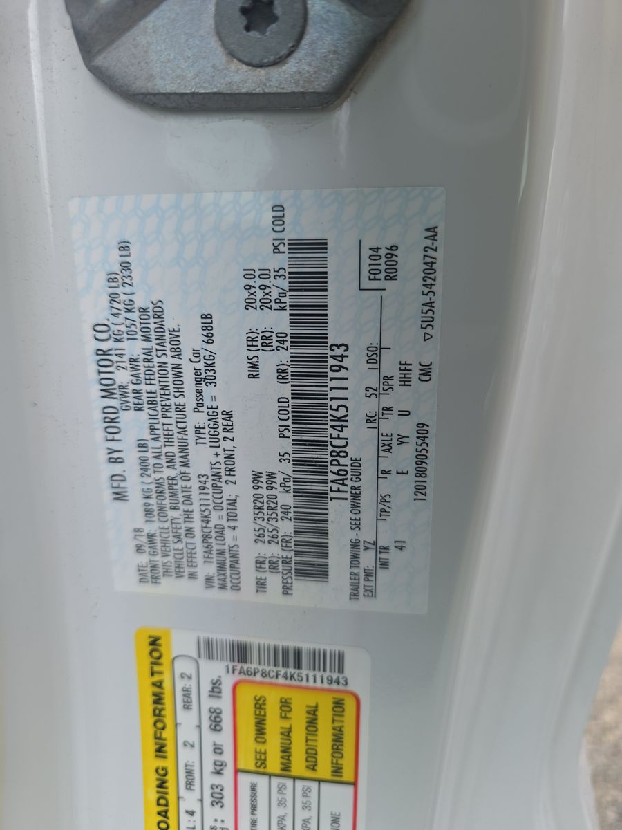 2019 Ford Mustang GT Premium RWD