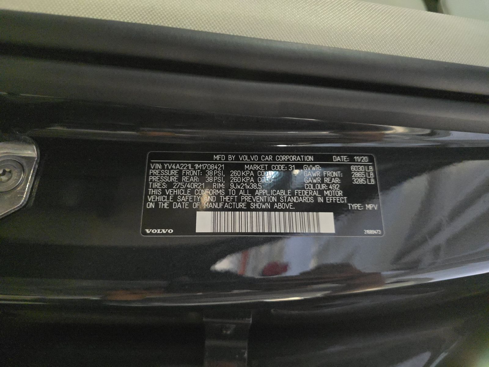 2021 Volvo XC90 T6 Inscription AWD