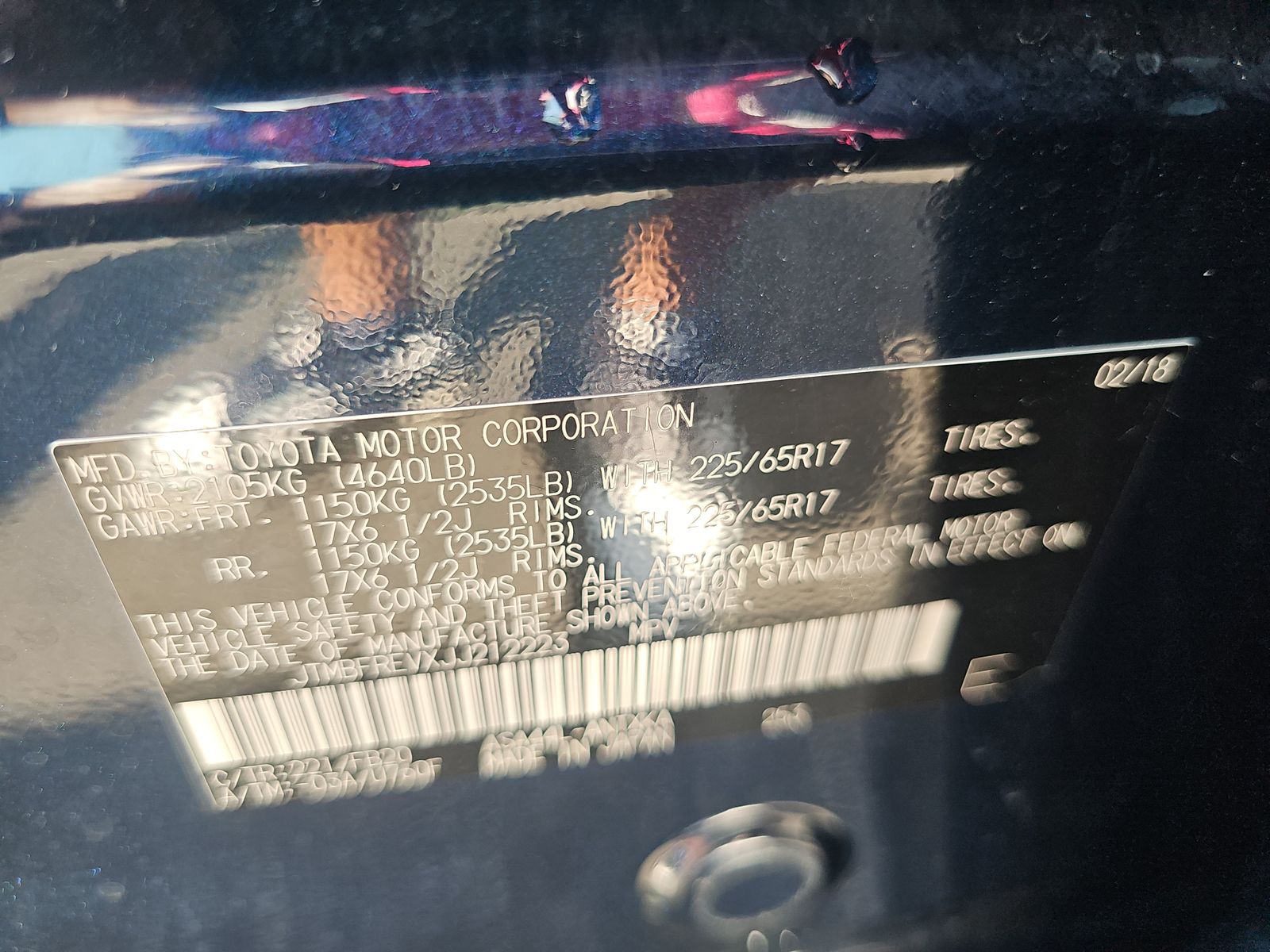 2018 Toyota RAV4 LE AWD
