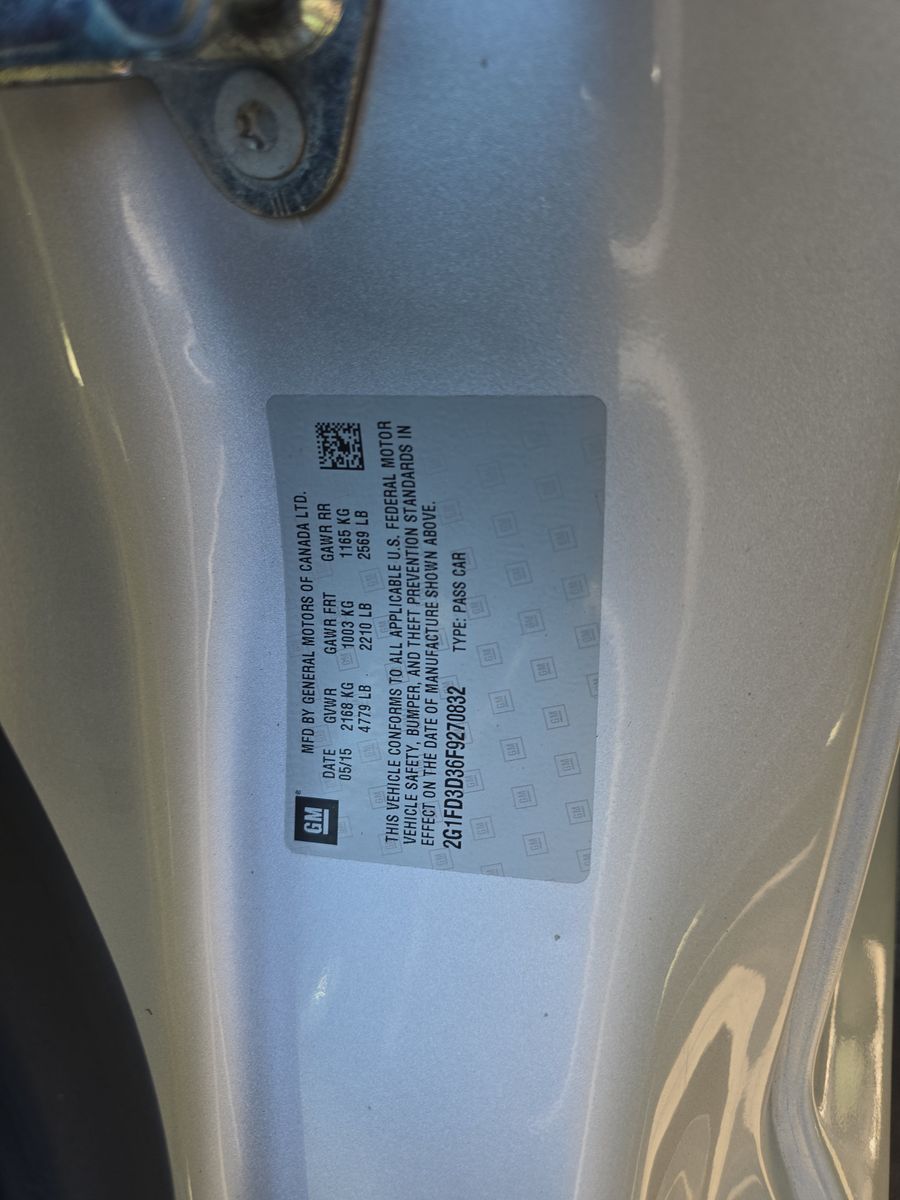 2015 Chevrolet Camaro LT RWD