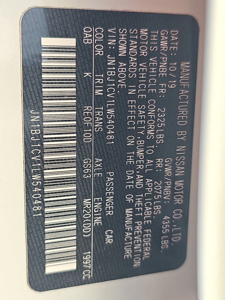 2020 Nissan Rogue Sport SV FWD