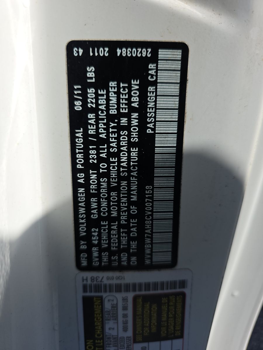 2012 Volkswagen Eos 2.0T Komfort FWD