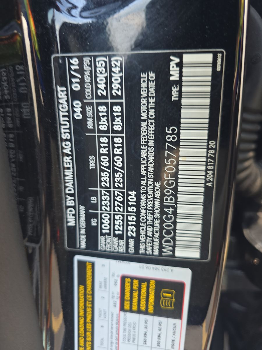 2016 Mercedes-Benz GLC GLC 300 RWD