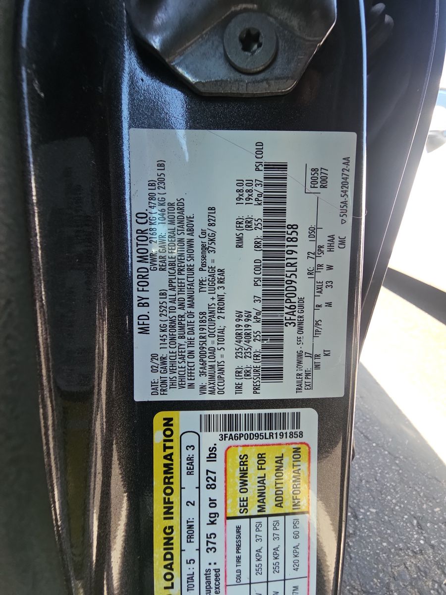 2020 Ford Fusion Titanium AWD