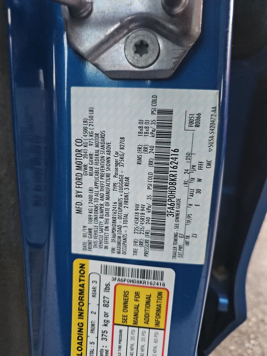 2019 Ford Fusion SE FWD