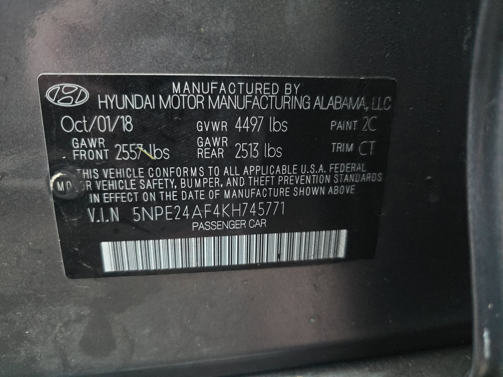 2019 Hyundai Sonata SE FWD
