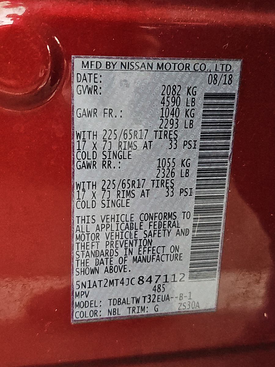 2018 Nissan Rogue SV FWD