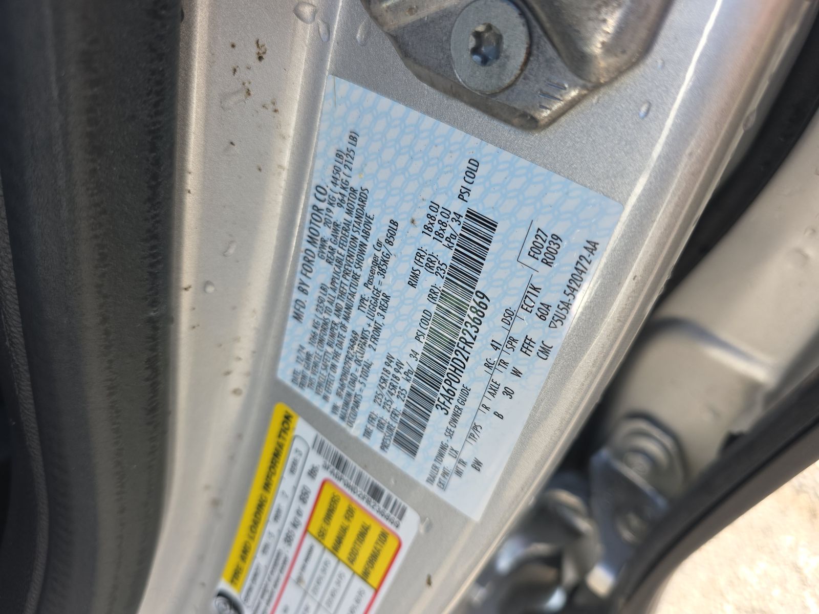 2015 Ford Fusion SE FWD