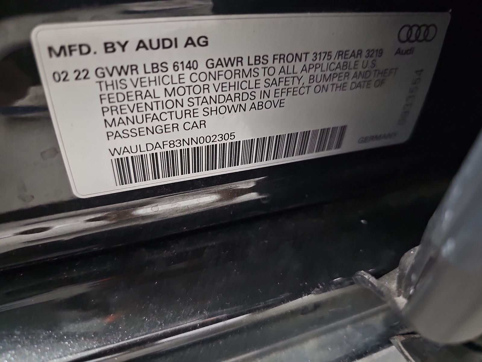 2022 Audi A8 Base AWD