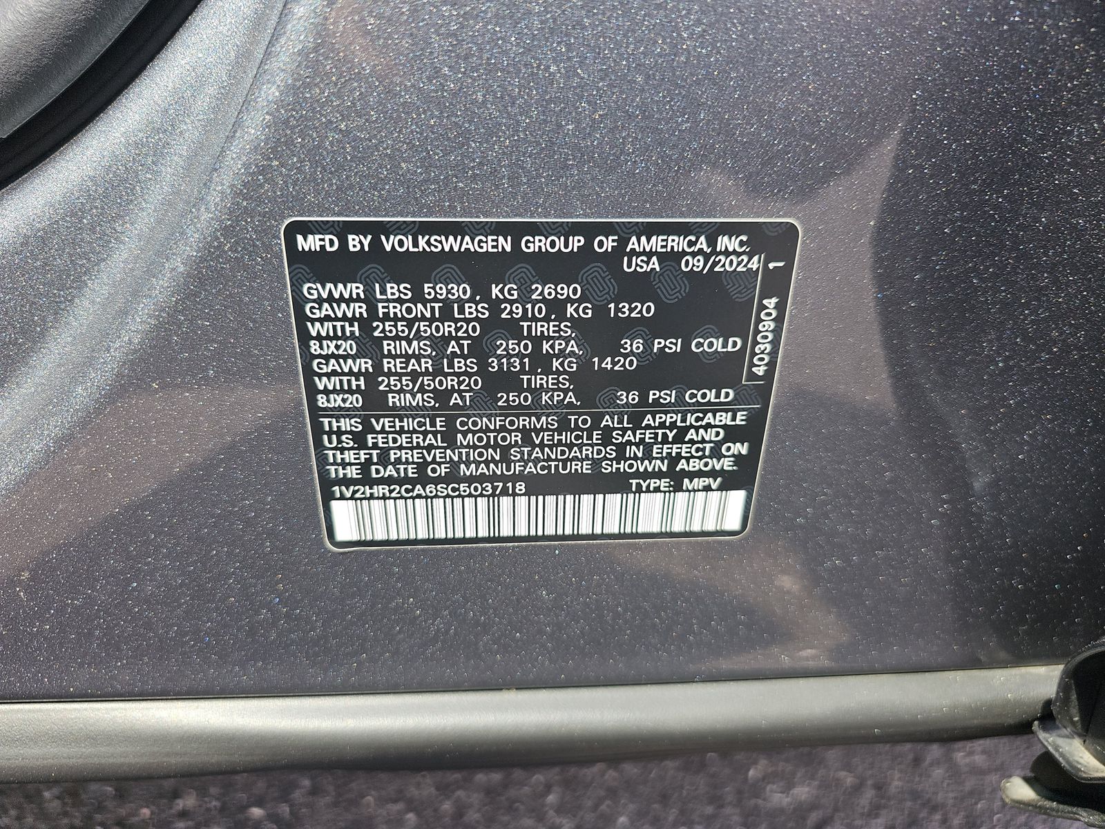 2025 Volkswagen Atlas 2.0T SE AWD