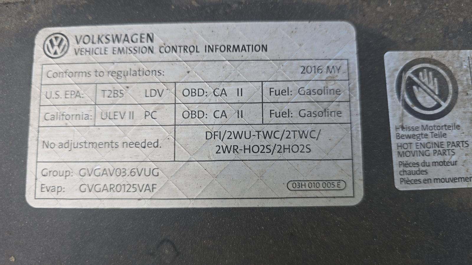 2016 Volkswagen Passat 3.6L SEL Premium FWD