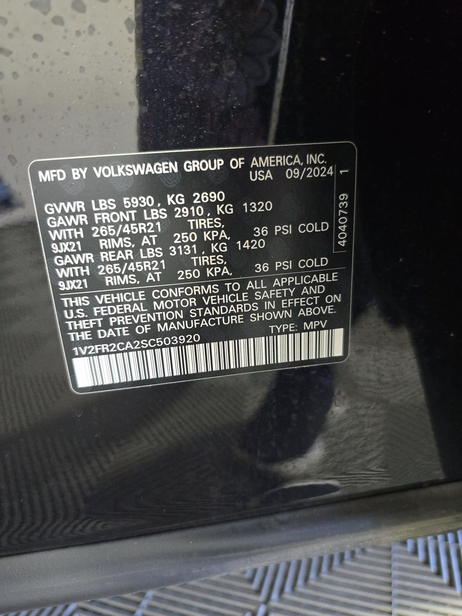 2025 Volkswagen Atlas 2.0T SEL Premium R-Line AWD