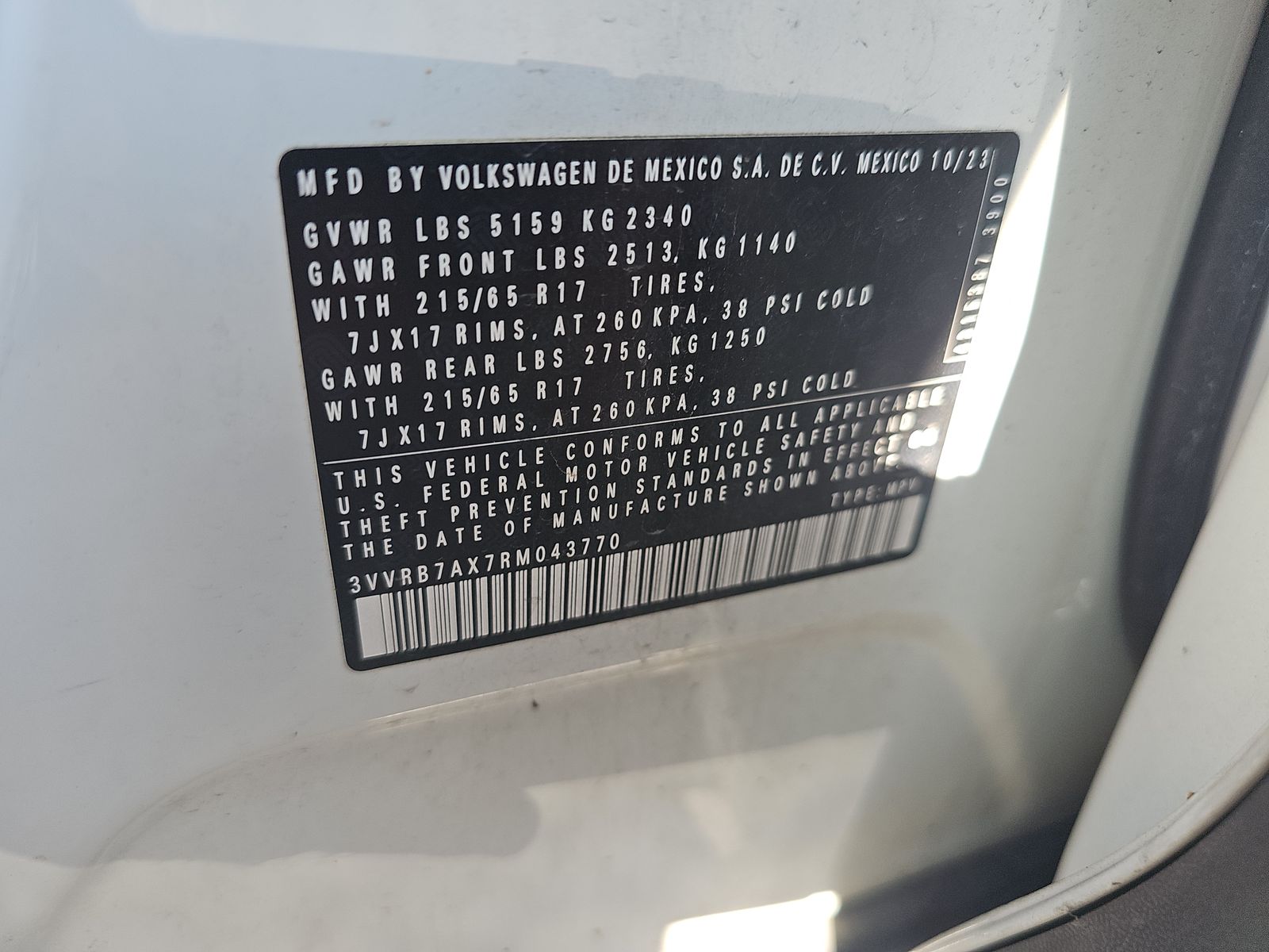 2024 Volkswagen Tiguan 2.0T S FWD