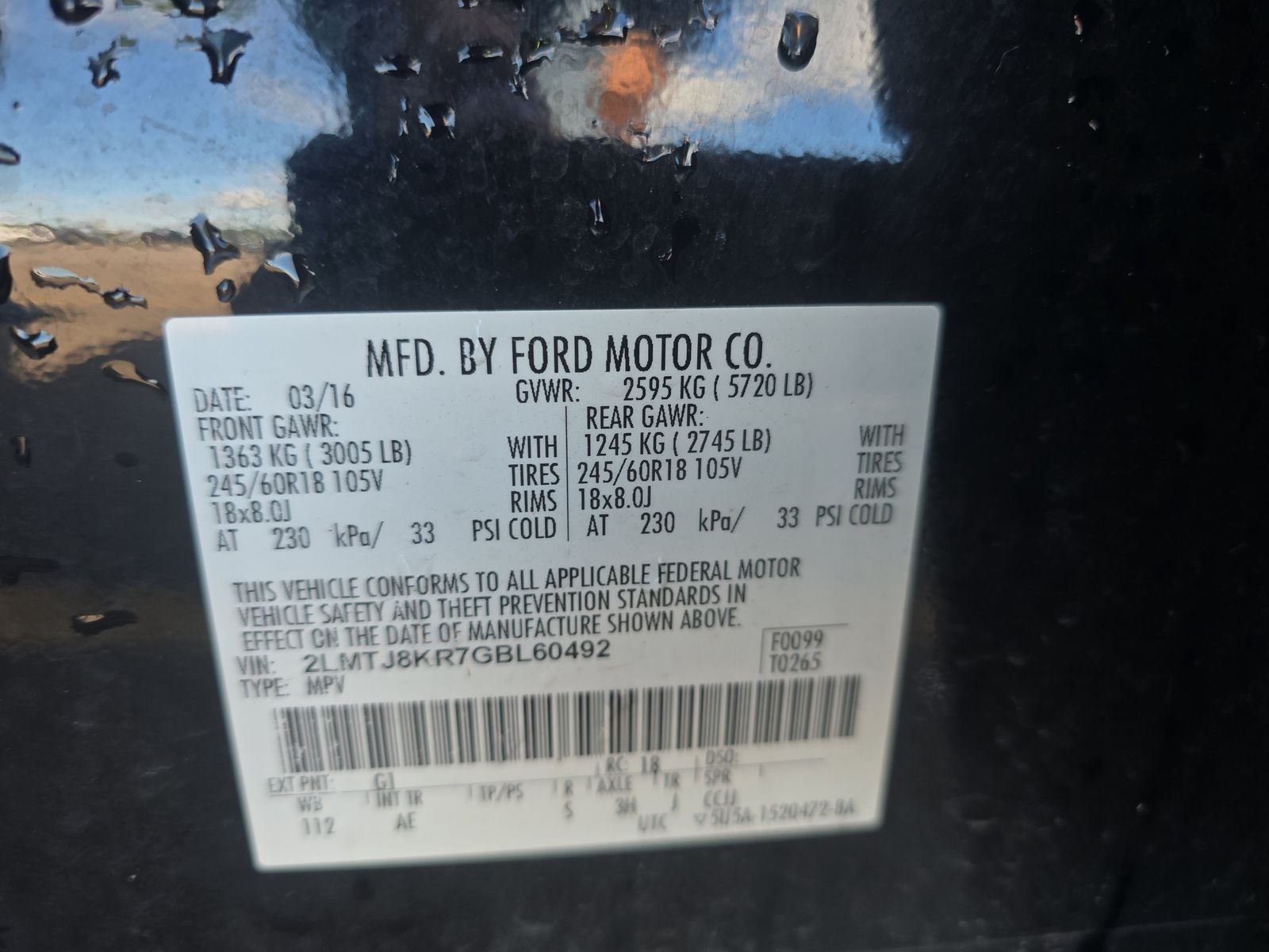 2016 Lincoln MKX Select AWD