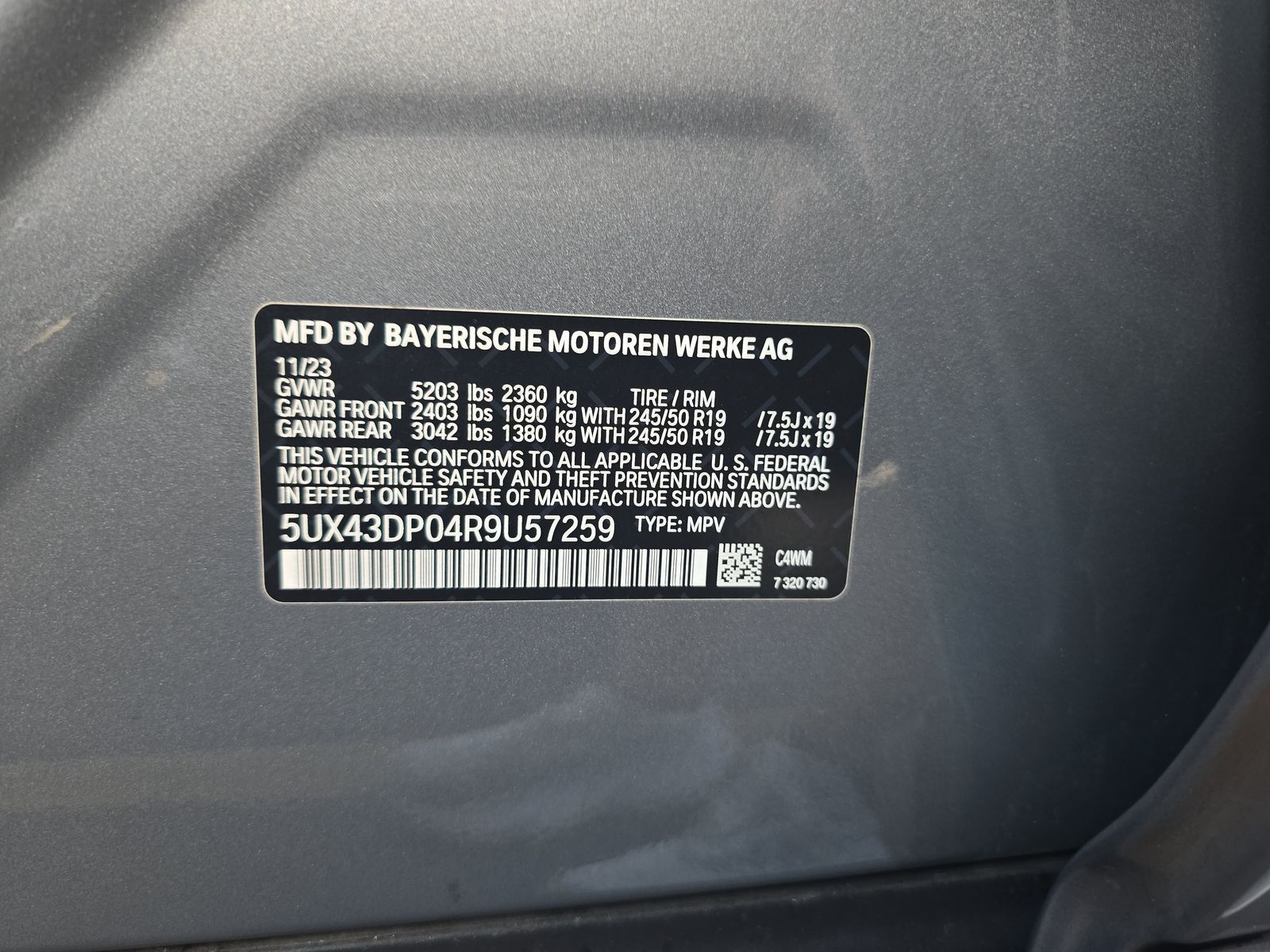 2024 BMW X3 sDrive30i RWD