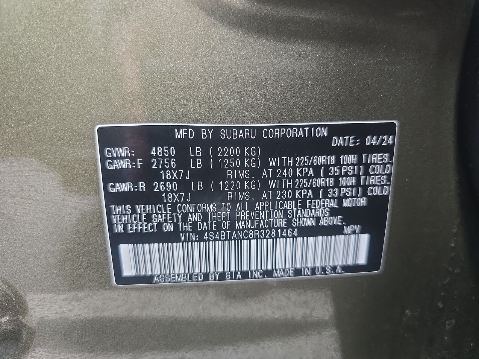 2024 Subaru Outback Limited AWD