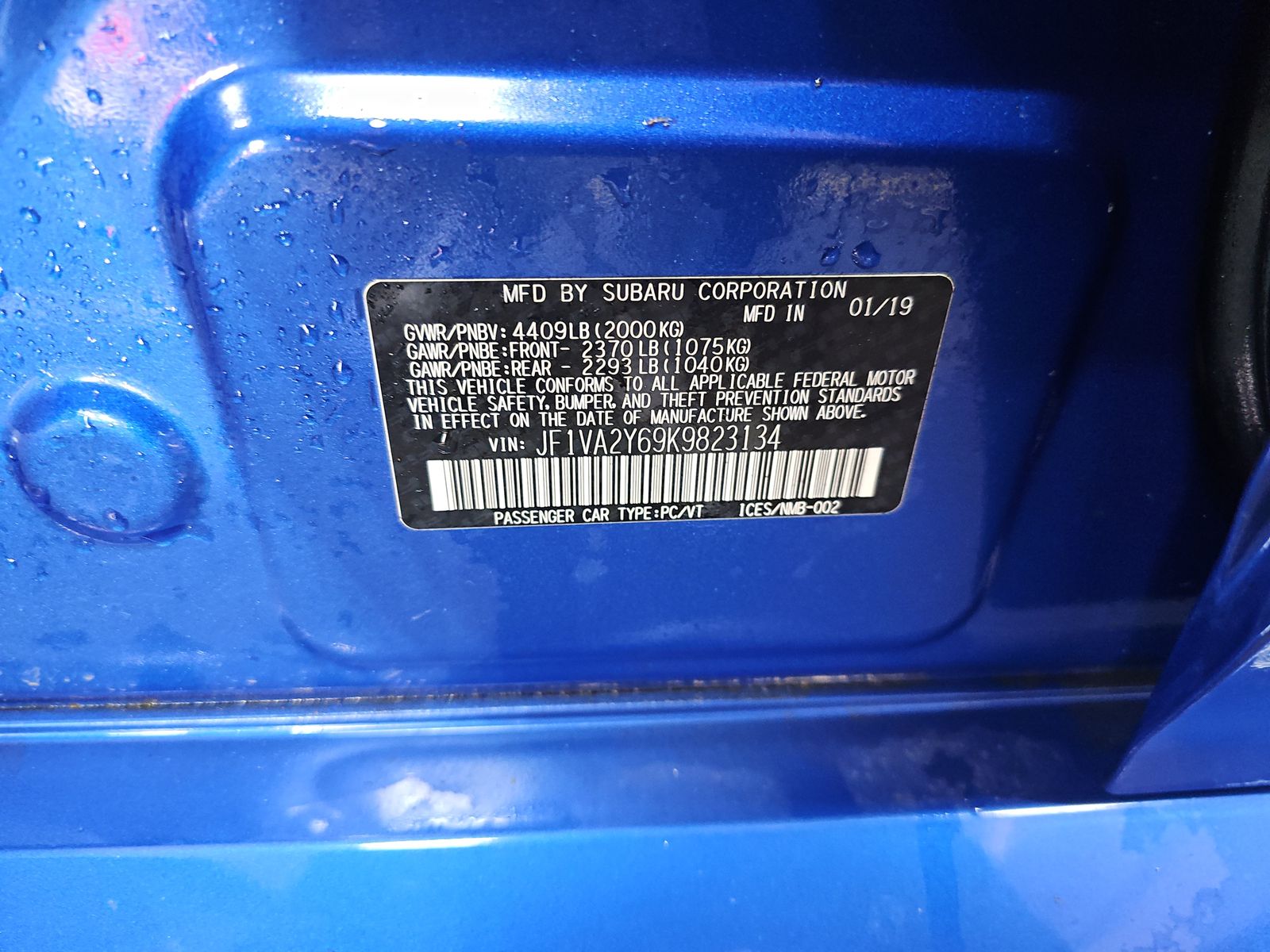 2019 Subaru WRX STi Limited AWD
