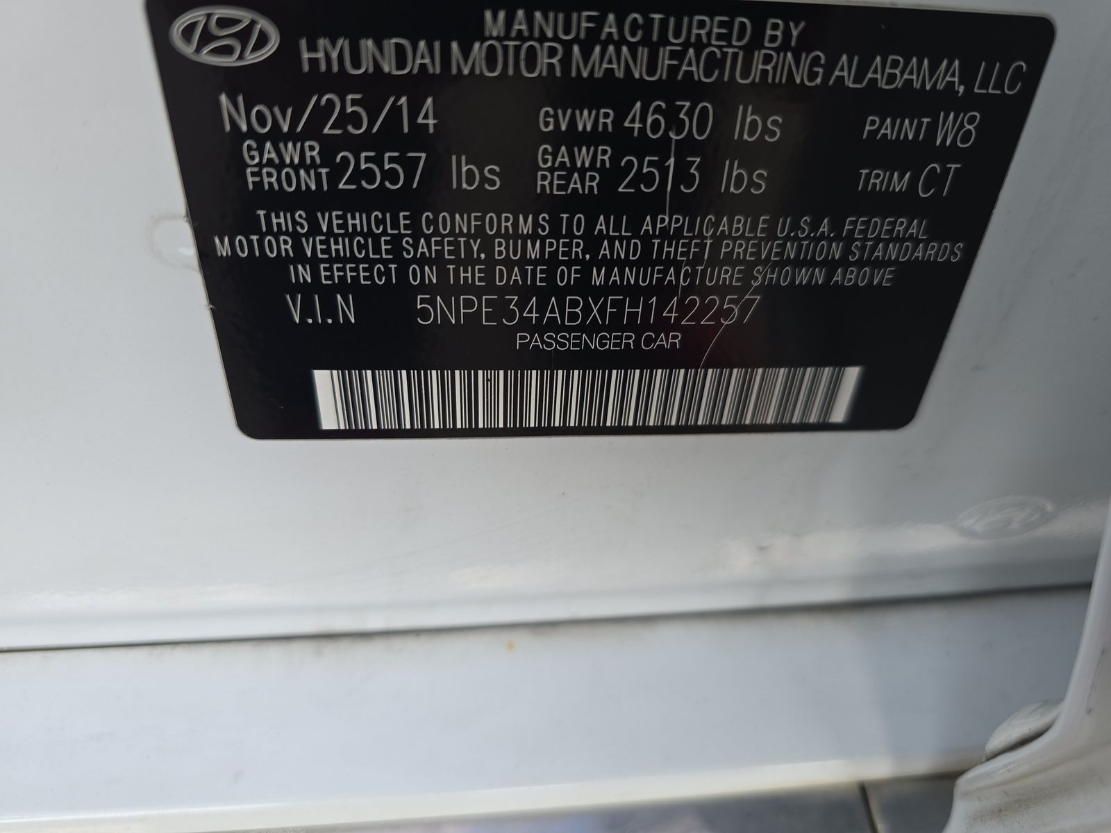 2015 Hyundai Sonata Limited 2.0T FWD