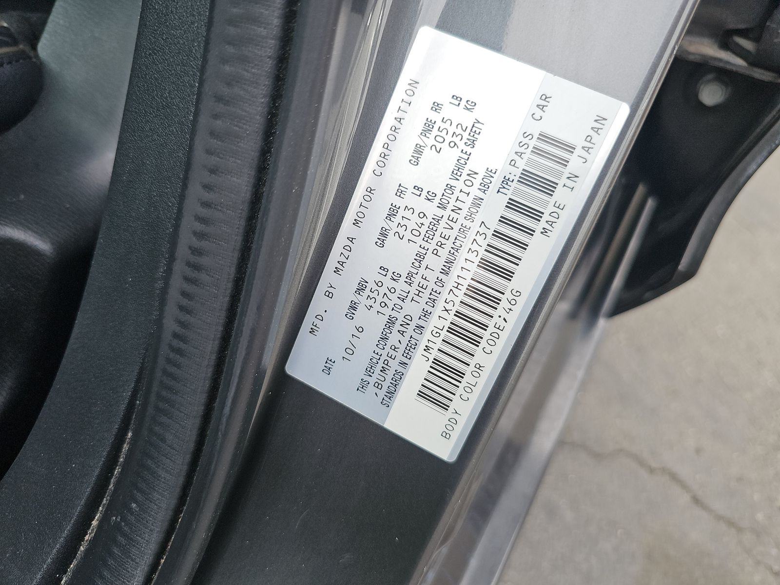 2017 MAZDA MAZDA6 Grand Touring FWD