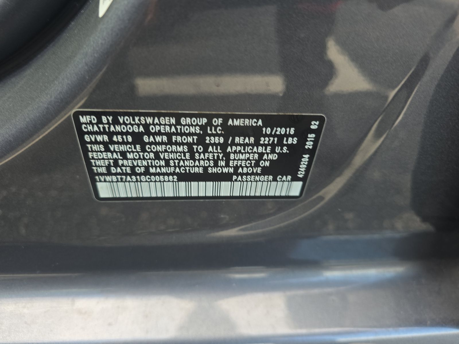 2016 Volkswagen Passat 1.8T SE FWD