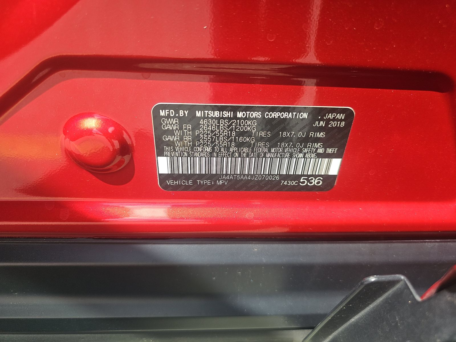 2018 Mitsubishi Eclipse Cross SE AWD