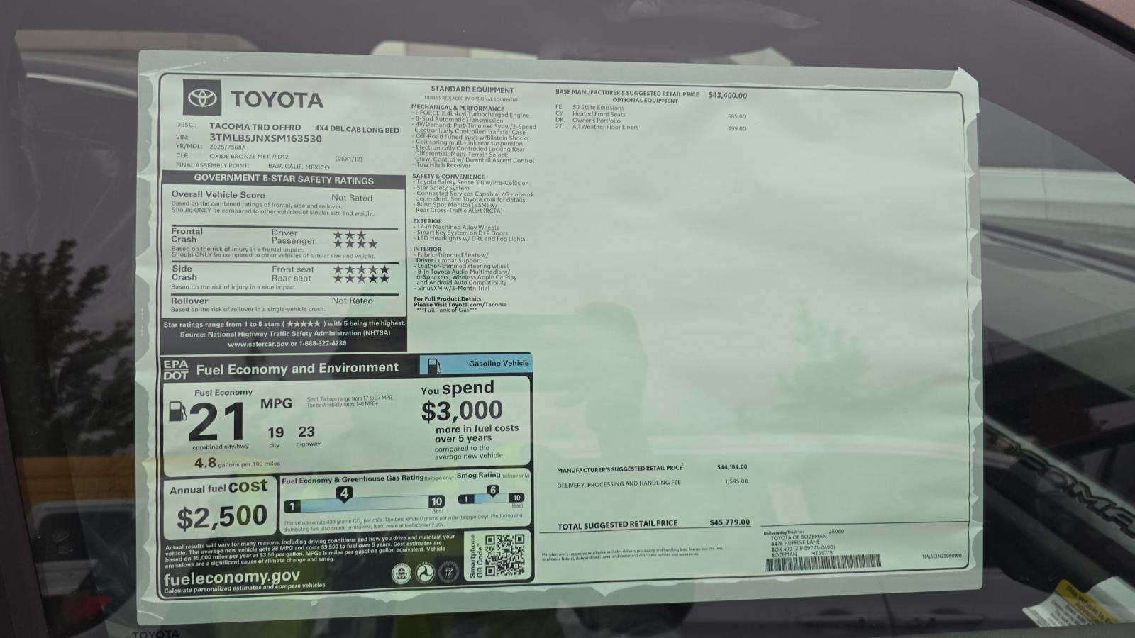 2025 Toyota Tacoma TRD Off-Road AWD