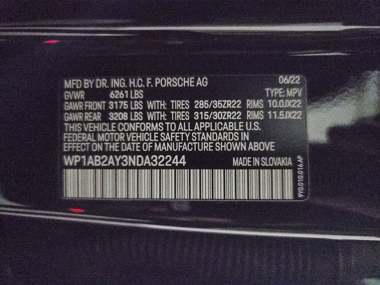 2022 Porsche Cayenne S Platinum Edition AWD
