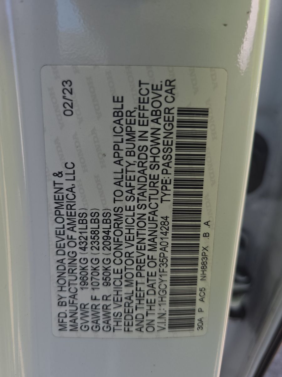 2023 Honda Accord EX FWD