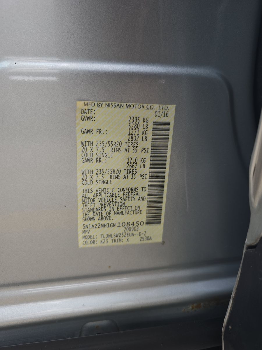 2016 Nissan Murano Platinum AWD