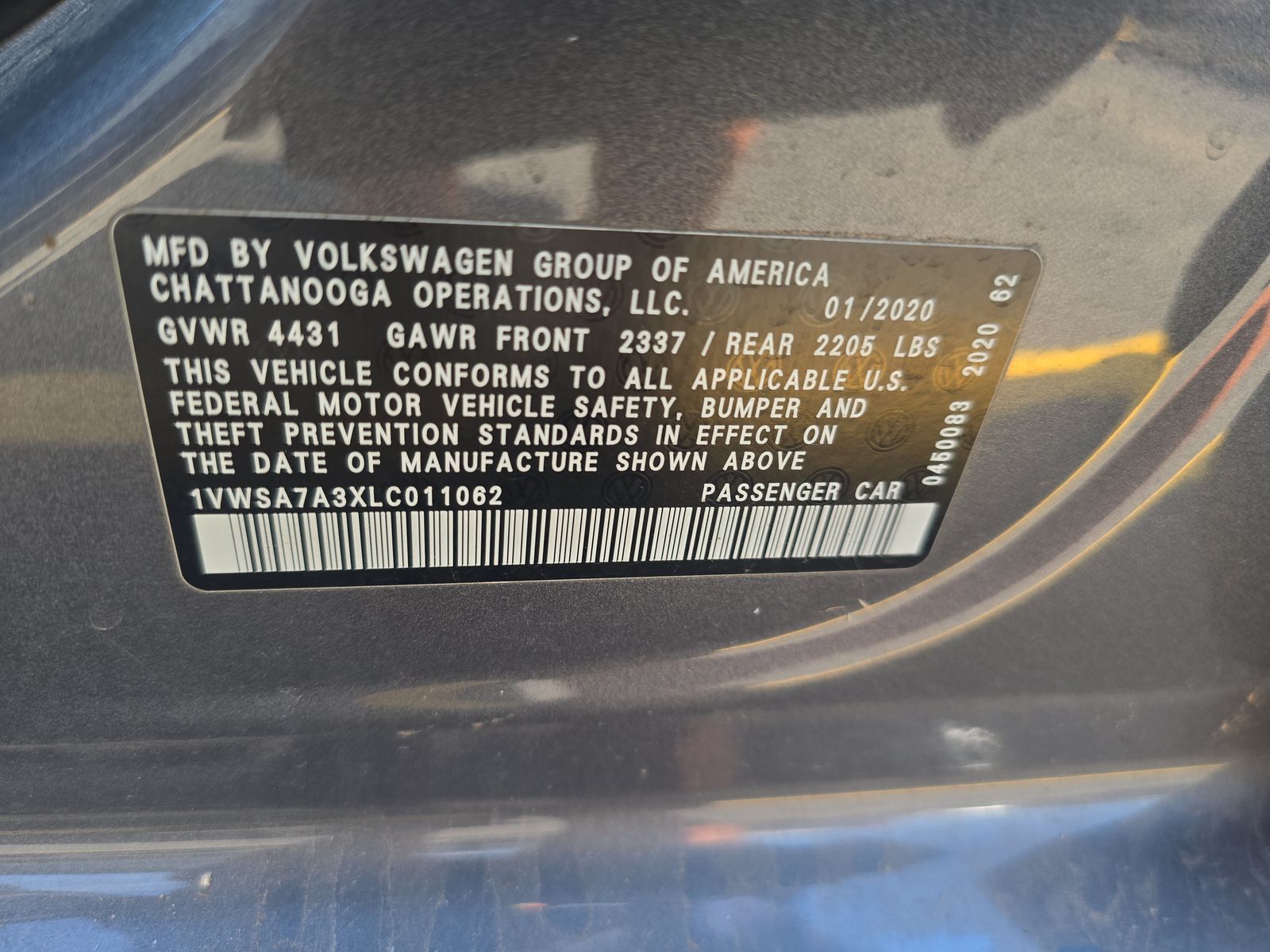 2020 Volkswagen Passat 2.0T SE FWD