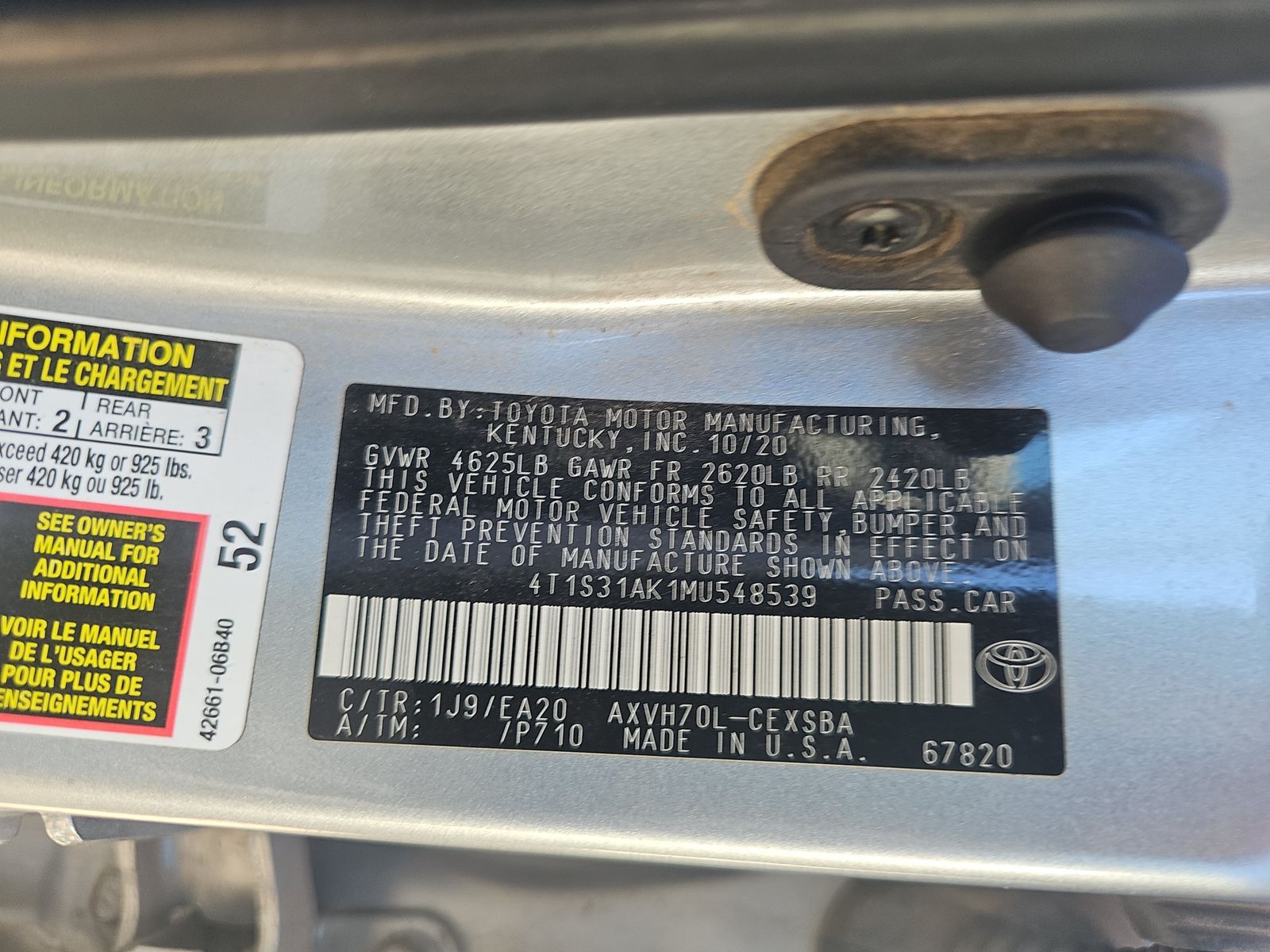 2021 Toyota Camry Hybrid SE FWD