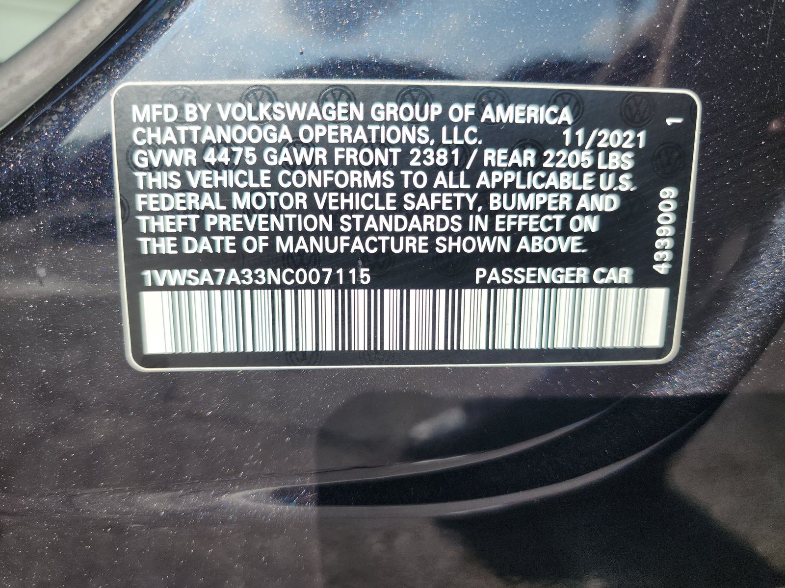 2022 Volkswagen Passat 2.0T SE FWD