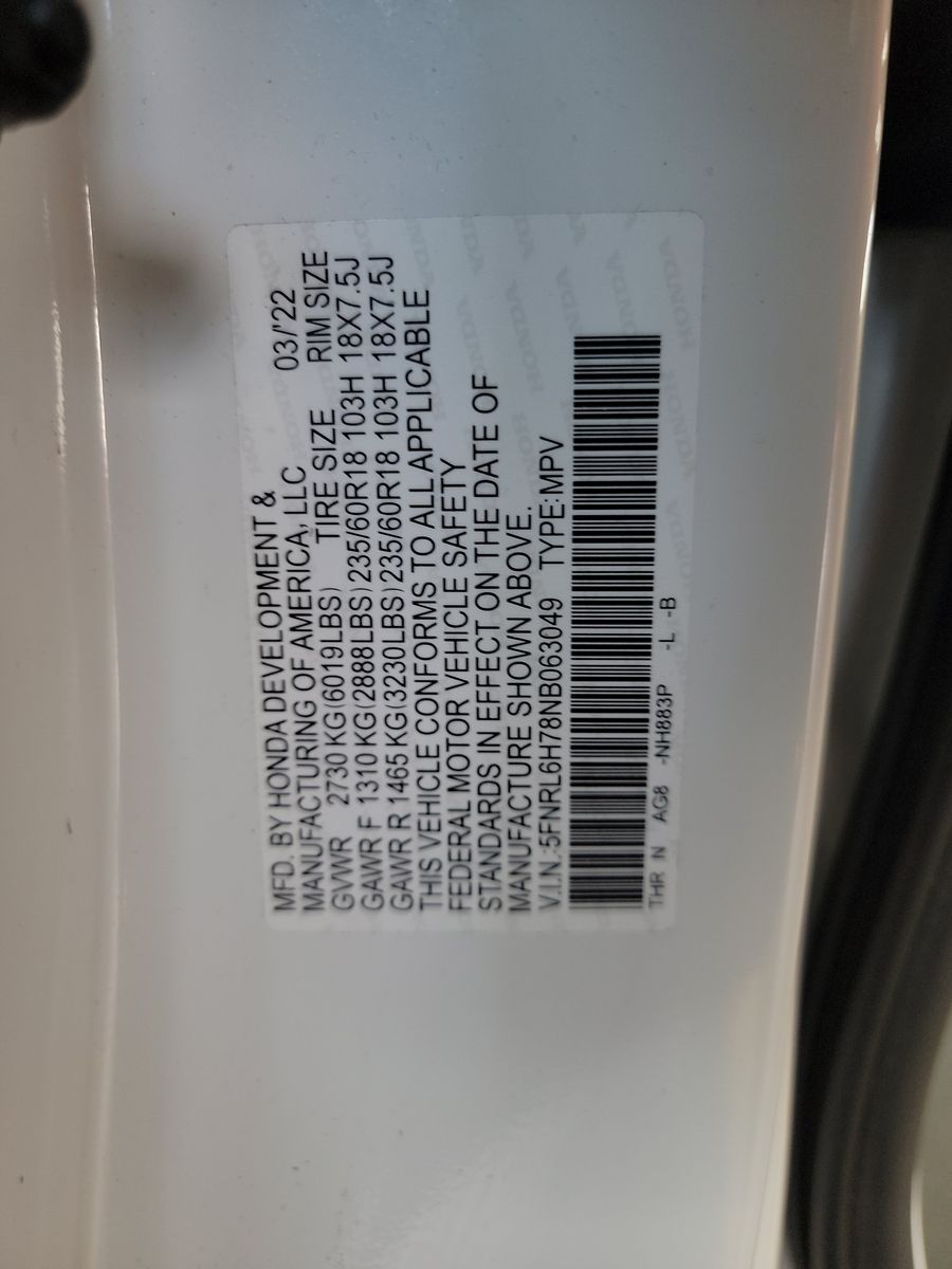 2022 Honda Odyssey EX-L FWD