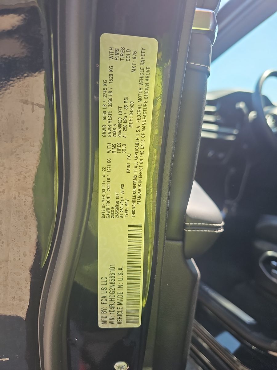 2022 Jeep Grand Cherokee Overland AWD