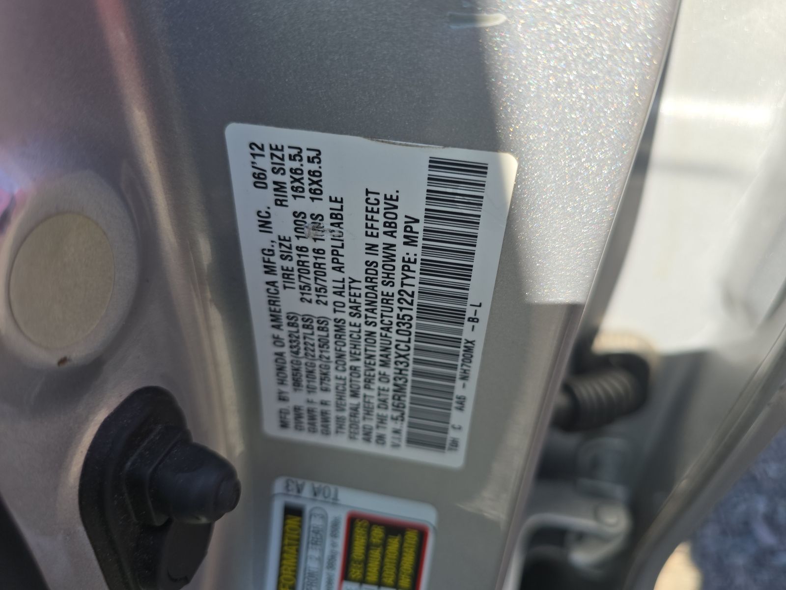 2012 Honda CR-V LX FWD