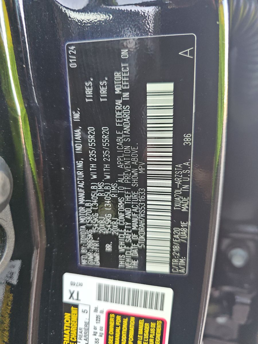 2024 Toyota Highlander XSE FWD