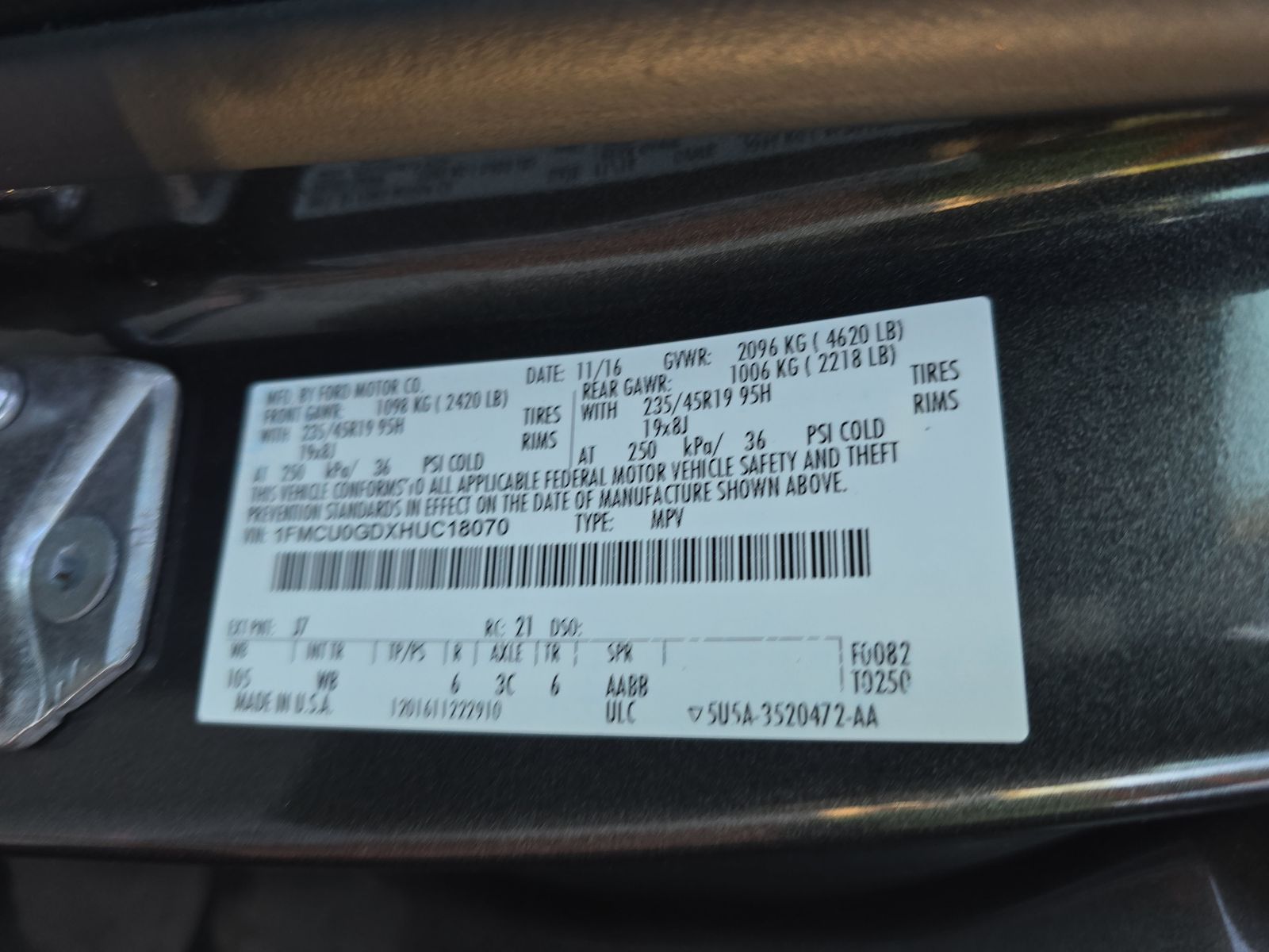 2017 Ford Escape SE FWD