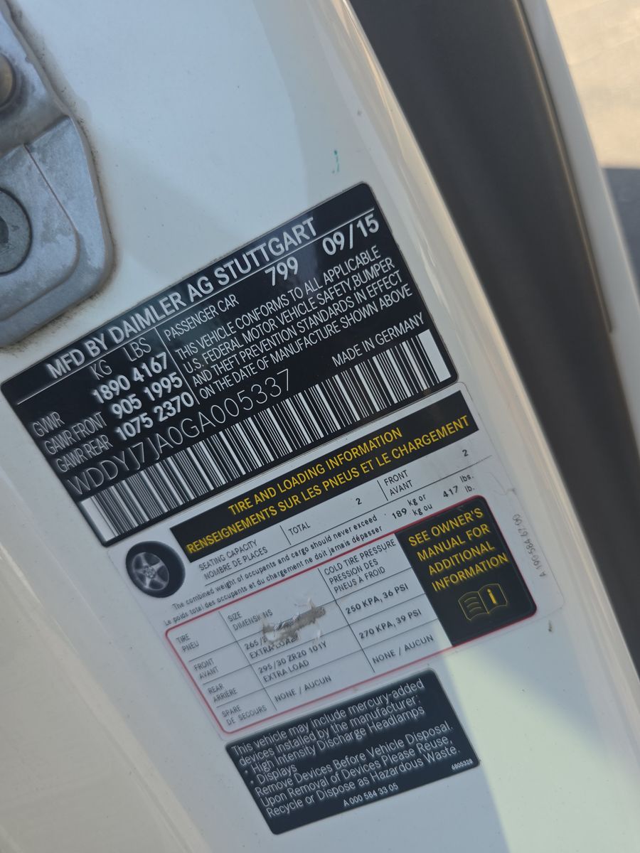 2016 Mercedes-Benz Mercedes-AMG GT AMG S RWD