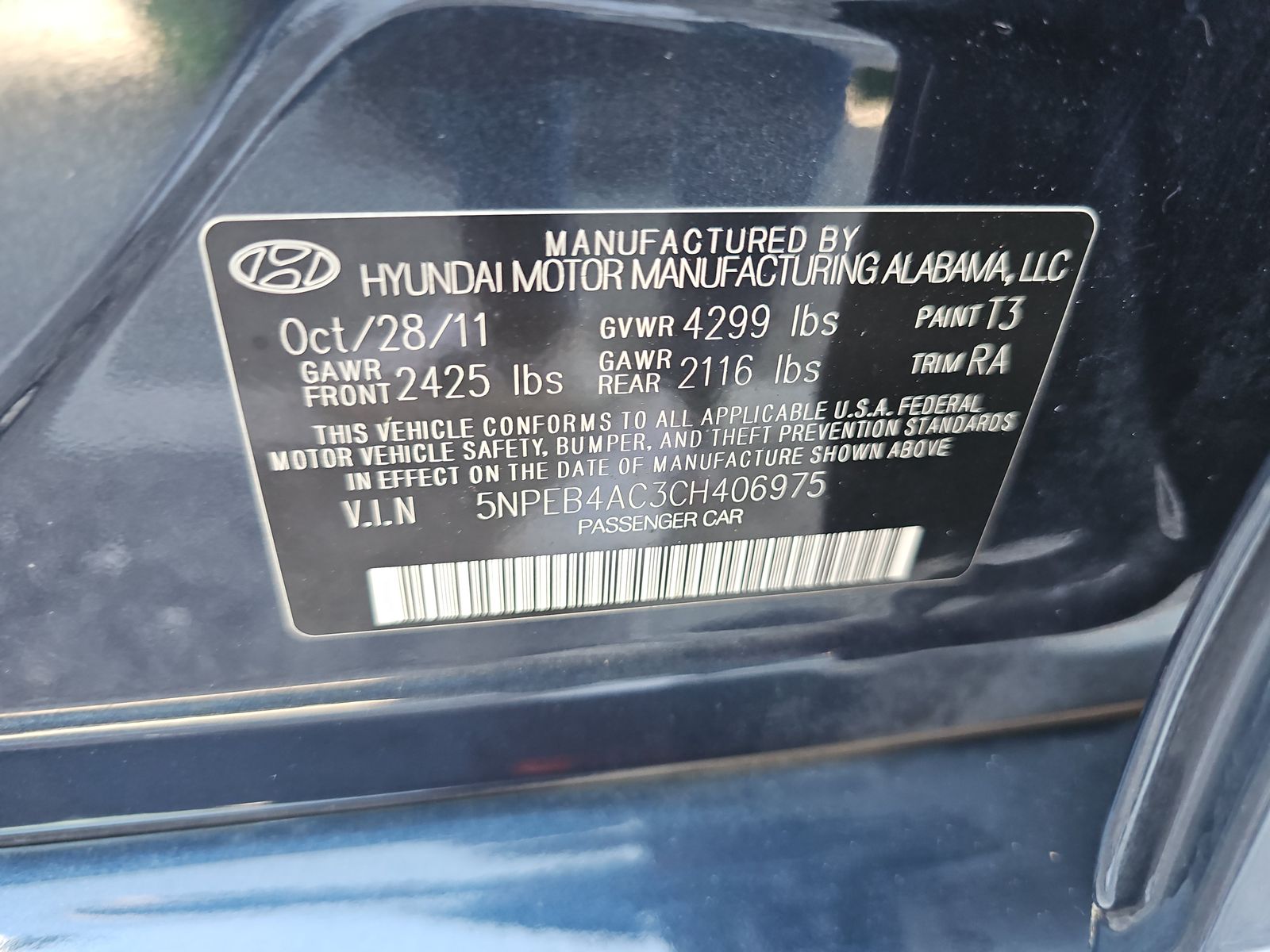 2012 Hyundai Sonata GLS FWD