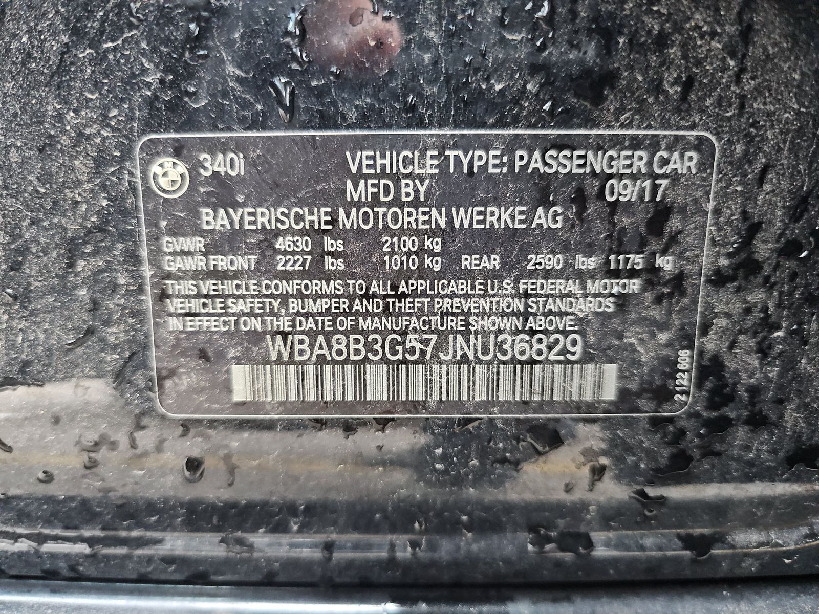 2018 BMW 3 Series 340i RWD