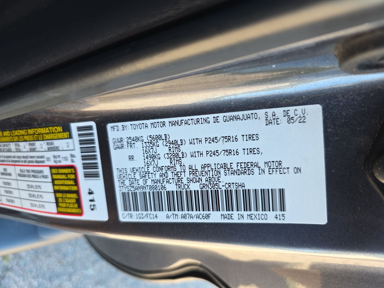 2022 Toyota Tacoma SR5 AWD