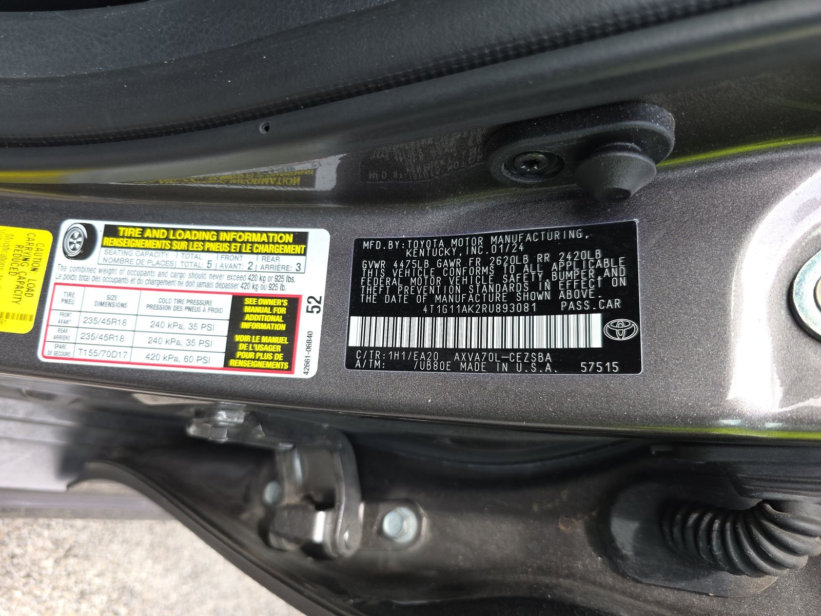 2024 Toyota Camry SE FWD