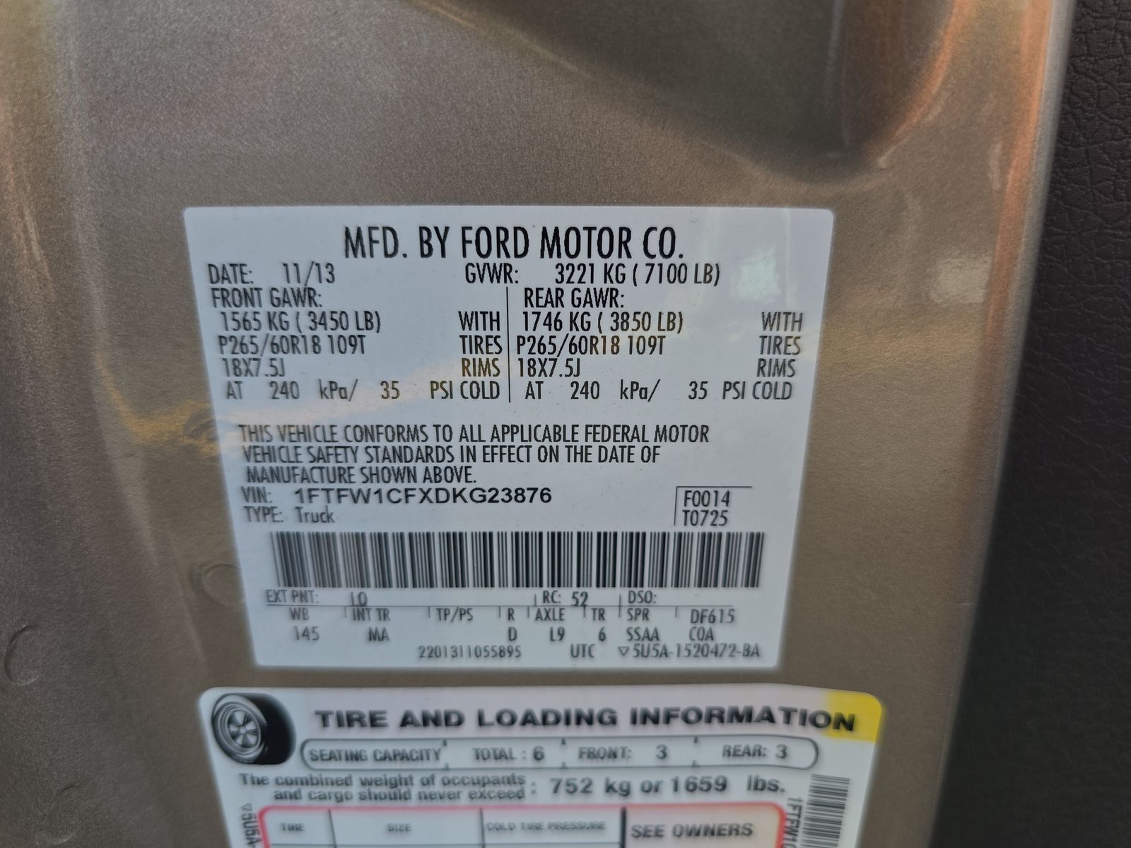 2013 Ford F-150 XLT RWD