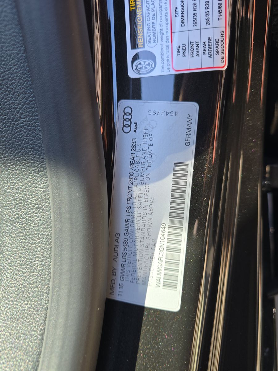 2016 Audi A7 3.0T Premium Plus AWD