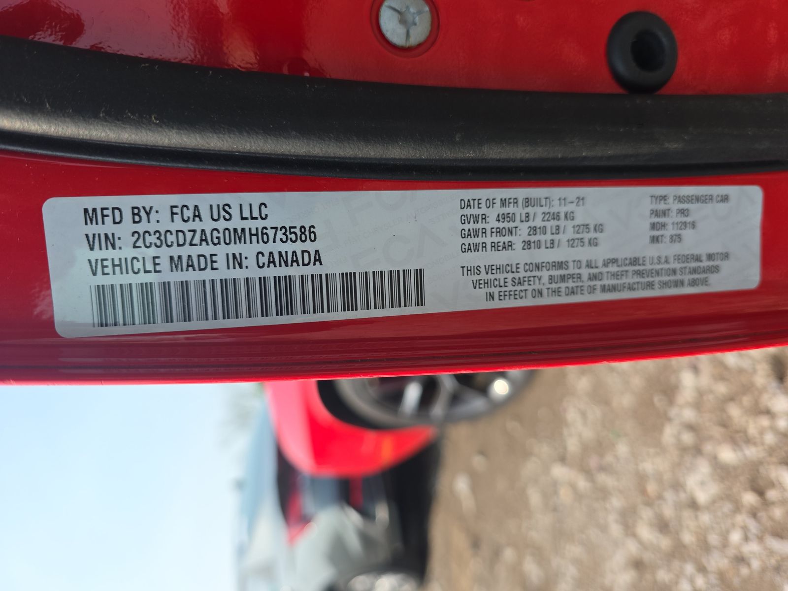 2021 Dodge Challenger SXT RWD
