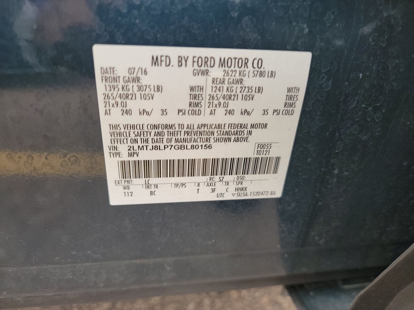 2016 Lincoln MKX Reserve AWD