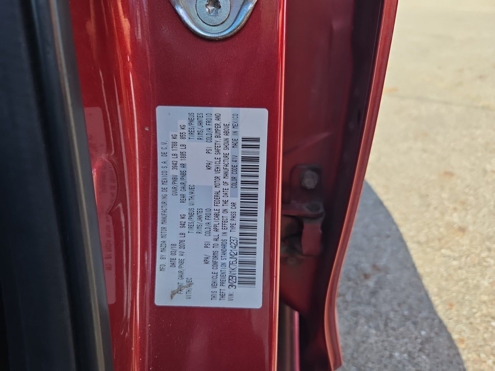 2018 MAZDA MAZDA3 Sport FWD