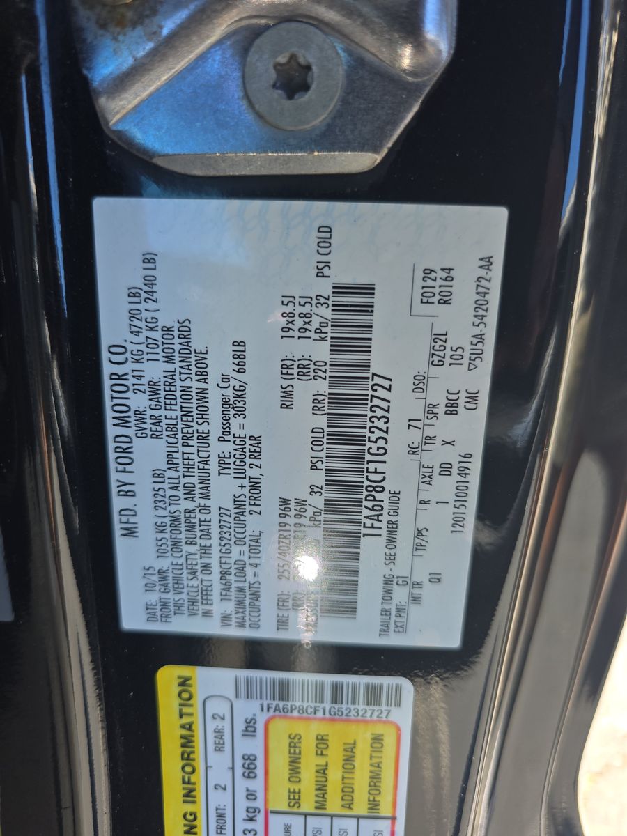 2016 Ford Mustang GT RWD