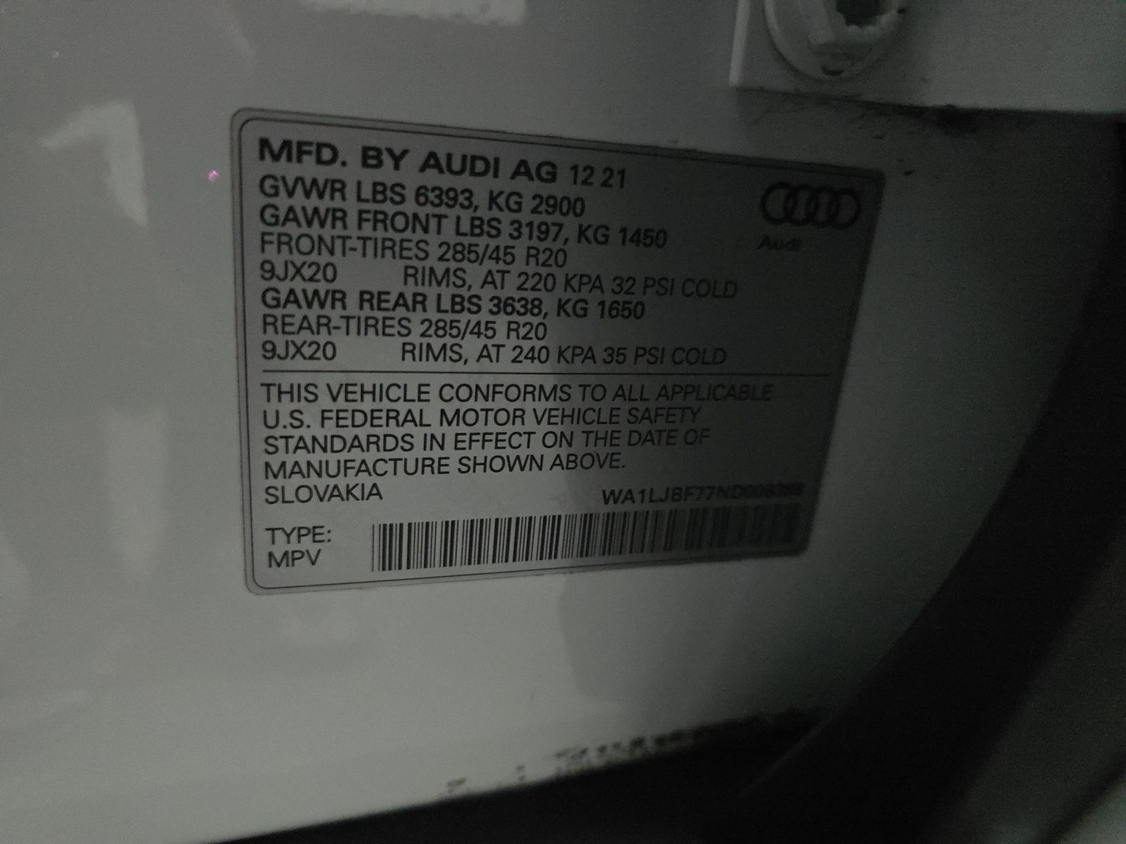 2022 Audi Q7 Premium Plus AWD